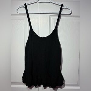 Anthropologie Black Knit Tank